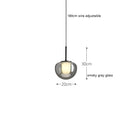 Helnys Gray Glass LED Pendant Lights 5w Modern Hanging Lamp for Home Decor