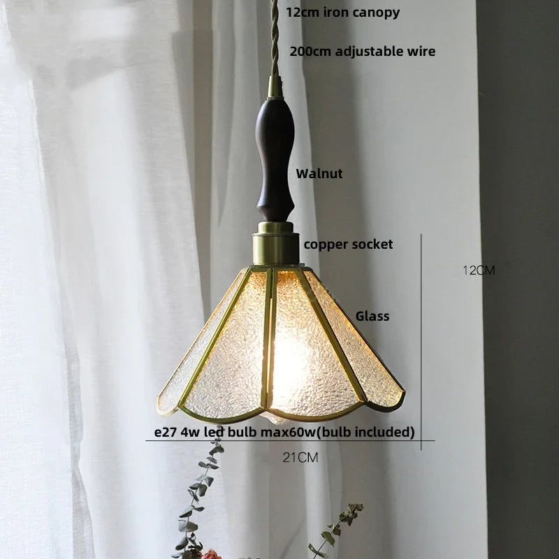 Helnys E27 Clear Glass LED Pendant Lights Nordic Modern Hanging Lamp