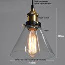 Helnys Loft Smoke Gray LED Pendant Lamp Brass Glass Vintage Hanging Light