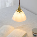 Helnys Copper Socket LED Pendant Lamp Glass Adjustable Hanging Light