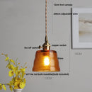 Helnys Glass Pendant Lights: Modern Nordic LED Kitchen Fixtures, Walnut Wood Hallway Bedside Lamps