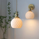Helnys Ceramic LED Pendant Light - Modern Copper Hanging Lamp