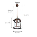 Helnys Outdoor Pendant Light with Clear Glass Shade