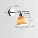 Helnys Modern Ceramic Wall Light with Pull Chain Switch