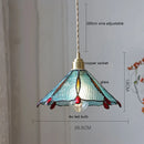 Helnys Glass Copper LED Pendant Lights for Kitchen Bedroom Living Room Loft