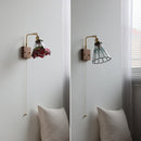 Helnys Glass LED Wall Lamp With Switch, Colorful Lighting for Bedroom, Bathroom, Stairs