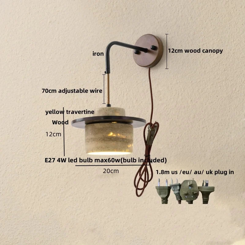 Nordic Copper LED Wall Light by Helnys - Modern Design with Pull Chain Switch