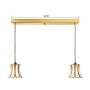 Helnys Nordic Copper LED Pendant Light with Knob Switch - Modern Hanging Lamp