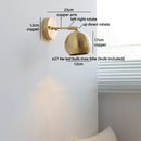 Helnys Swing Arm LED Wall Lamp Gold Copper Modern Home Decor E27 Bulb