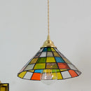 Magic Cube LED Pendant Lights by Helnys - Colorful Glass Tiffany Style Hang Lamp
