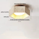 Helnys Modern Yellow Glass LED Ceiling Light Fixture for Living Room