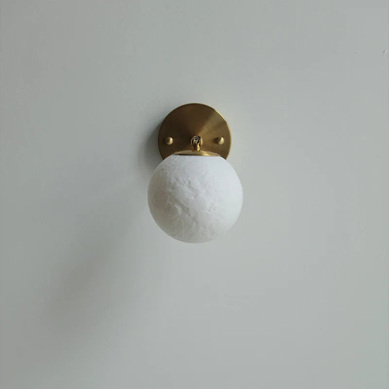 Helnys Modern Nordic LED Wall Lights - White Moon Up Down Rotate Bedside Lamp