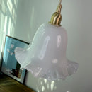 Helnys Nordic Glass Pendant Light - Modern LED Flower Design