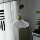 Helnys White Ceramic LED Pendant Light - Minimalist Loft Coffee Shop Illumination