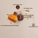 Helnys Modern Wood Swing Arm Wall Lamp with Pull Chain Switch