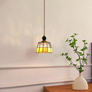 Helnys Nordic LED Pendant Lights Glass Hanging Lamp Tiffany Colorful Wood Copper