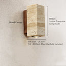 Helnys Natural Yellow Travertine LED Wall Lamp for Modern Home Decoration