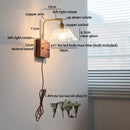 Helnys Clear Glass LED Wall Light Fixture for Modern Nordic Design