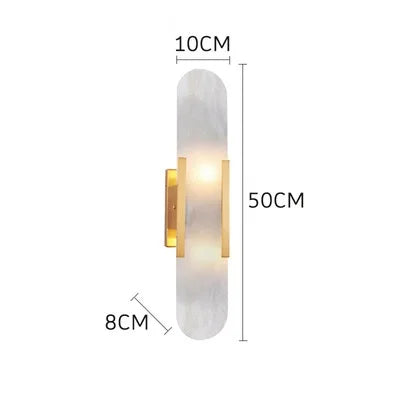 Helnys Nordic LED Wall Lamp Sconce with Marble Lampshade