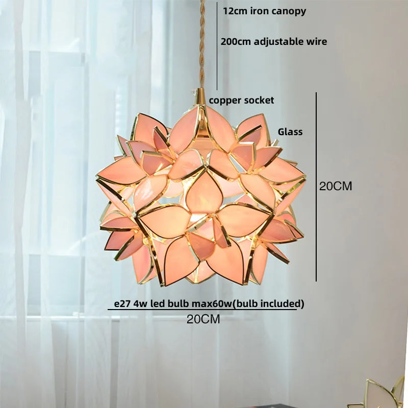 Helnys Glass Copper LED Pendant Lamp E27 Nordic Modern Luxury Hanging Lights