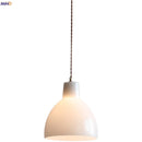 Helnys White Glass E27 LED Pendant Light Fixture Adjustable Hanging Lamp - Nordic Modern