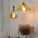 Magic Cube LED Pendant Lights by Helnys - Colorful Glass Tiffany Style Hang Lamp
