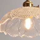 Helnys Clear Glass Copper LED Pendant Lamp for Modern Nordic Home Decor