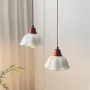 Helnys Walnut Wood LED Pendant Lights Wire Adjustable Kitchen Fixture