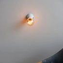 Helnys LED Ceramic Base Glass Wall Light Fixture Vanity Lamp