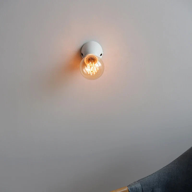 Helnys LED Ceramic Base Glass Wall Light Fixture Vanity Lamp