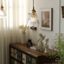 Helnys Clear Glass Pendant Lights Adjustable Copper Nordic Vanity Mirror Fixtures