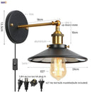 Helnys Gold Industrial LED Wall Lamps for Stair Light Fixtures