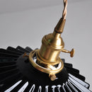 Helnys Ceramic Black LED Pendant Lights Adjustable Hanging Lamp