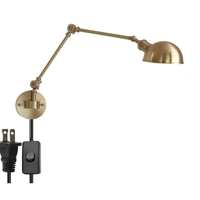 Helnys Nordic Copper Wall Sconce with Pull Chain Switch - Modern Indoor Lighting for Home