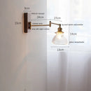 Helnys Wood Canopy Wall Sconce LED Lamp with Pull Chain Switch