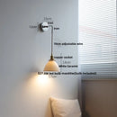 Helnys Ceramic LED Wall Sconce, Pull Chain Switch Bathroom Mirror Light