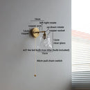 Helnys LED Wall Sconce Clear Glass Luxury Stair Light Wandlamp