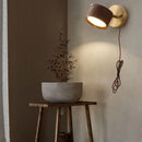 Helnys LED Wall Sconce Walnut Wood Base Modern Art Lamp
