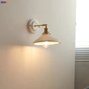 Helnys White Ceramic Modern Wall Lamp for Bedroom Living Room Bathroom Mirror Light