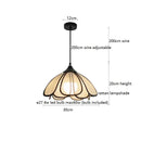 Helnys 50CM Rattan Flower Pendant Lamp LED Indoor Hanging Light Nordic Modern