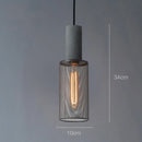 Helnys Industrial Pendant Light Cement Metal Lampshade Nordic Hanging Lamp LED