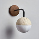 Helnys Yellow Travertine LED Wall Lights Pull Chain Nordic Modern Stair Light