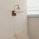Helnys LED Wall Lights Wood Walnut Brass Rotatable Sconce Nordic Modern Stair Light