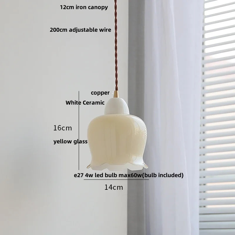 Helnys Ceramic Glass Pendant Light - Modern Nordic Style for Home Decor