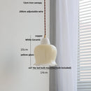 Helnys White Glass E27 LED Pendant Light Fixture Adjustable Hanging Lamp - Nordic Modern