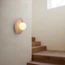 Helnys LED Wall Sconce Glass Ball Stone Mirror Light Fixture for Home Décor