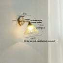 Helnys Blue Glass Wall Sconce Up Down Rotate Light Fixture