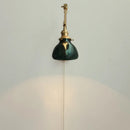 Helnys Glass Green LED Wall Light with Pull Chain Switch
