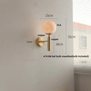 Helnys Copper Base LED Wall Lamp with Pull Chain Switch