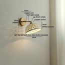 Helnys LED Wall Lamp Bedroom Gold Swing Arm Ceramic Light